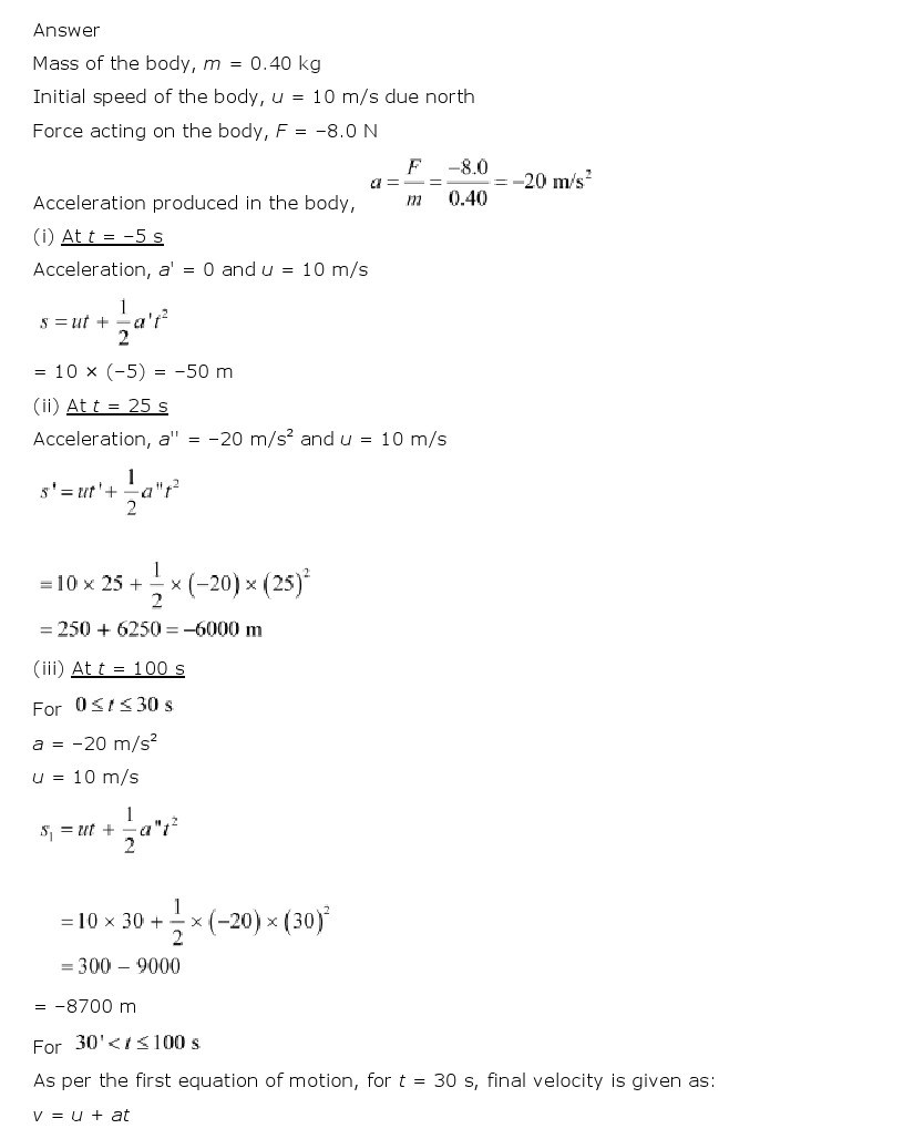 11th, Physics, Laws of motion 8