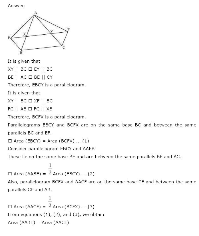 Areas of Parallelograms NCERT Solutions 17