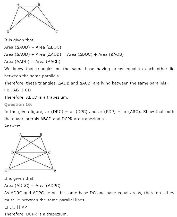 Areas of Parallelograms NCERT Solutions 23