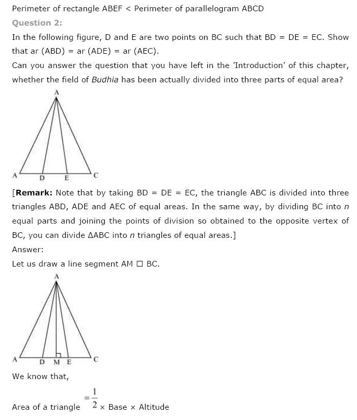 Areas of Parallelograms NCERT Solutions 26