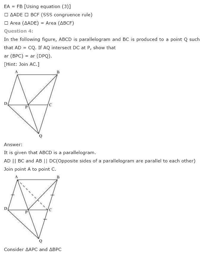 Areas of Parallelograms NCERT Solutions 28