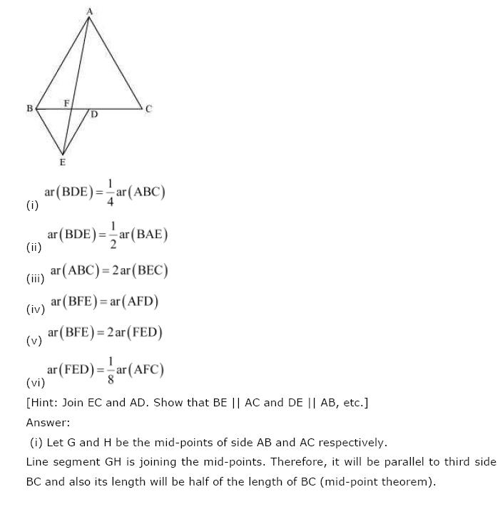 Areas of Parallelograms NCERT Solutions 30