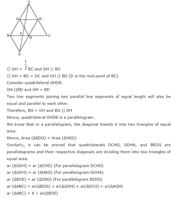 Areas of Parallelograms NCERT Solutions 31