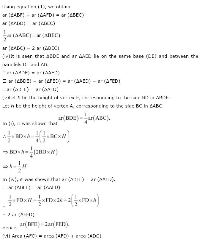 Areas of Parallelograms NCERT Solutions 33