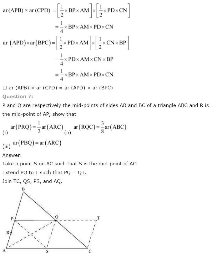 Areas of Parallelograms NCERT Solutions 35