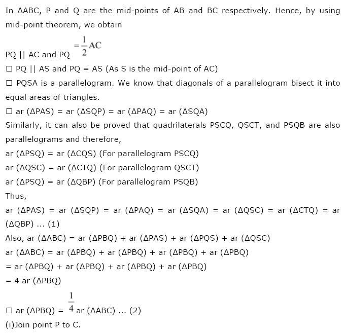 Areas of Parallelograms NCERT Solutions 36