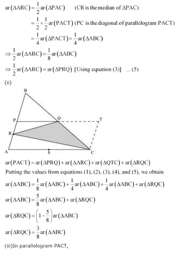 Areas of Parallelograms NCERT Solutions 38