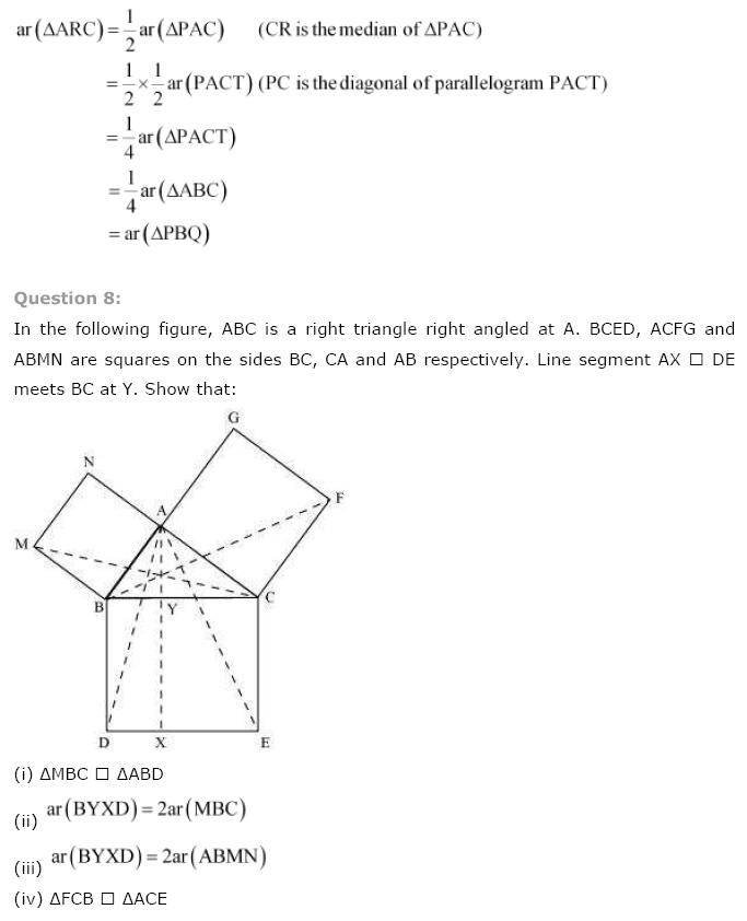 Areas of Parallelograms NCERT Solutions 39