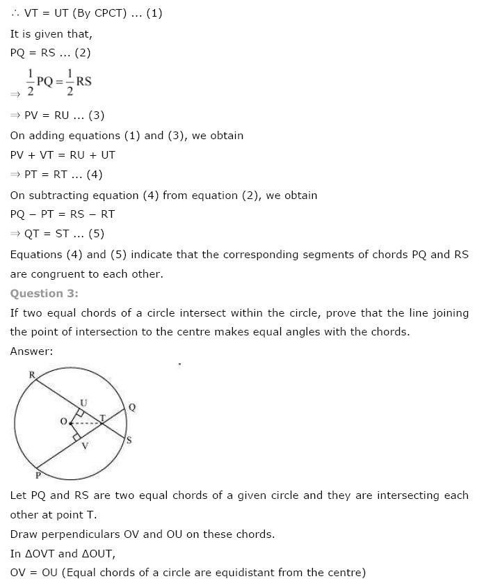 circles class 9 solutions cbse