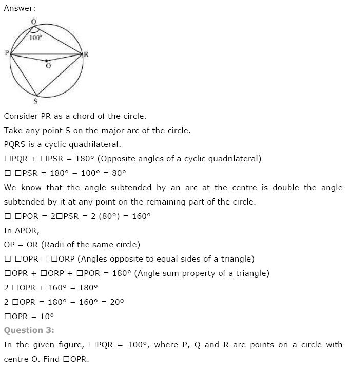 Circles NCERT Solutions 18
