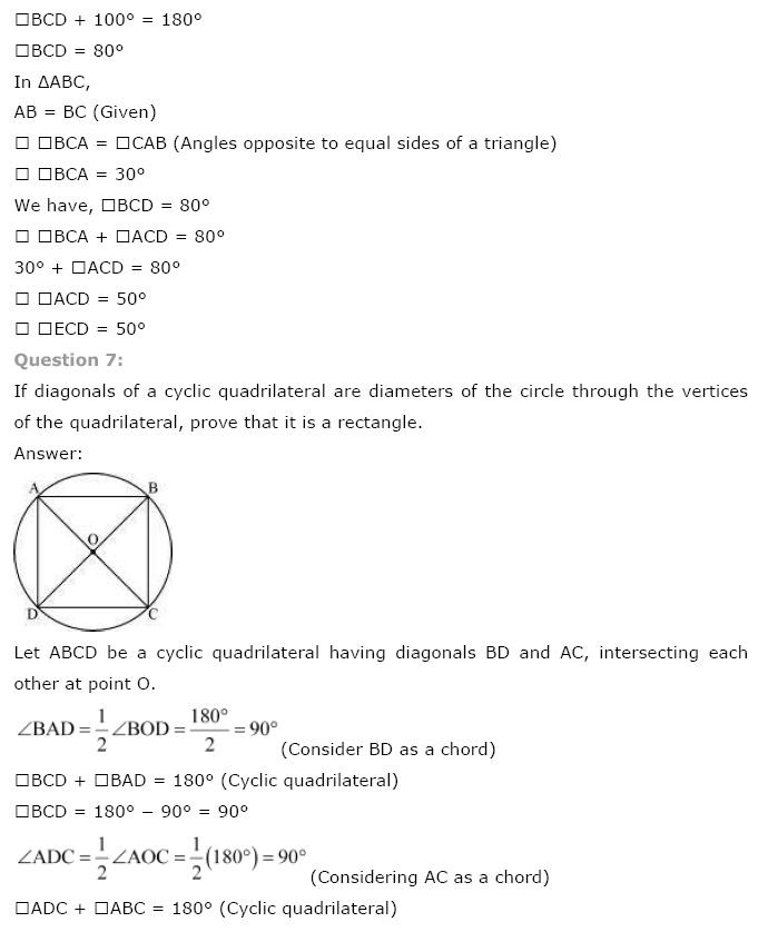 Circles NCERT Solutions 21