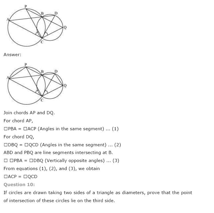 Circles NCERT Solutions 23