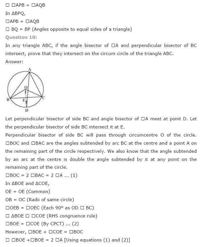 Circles NCERT Solutions 36