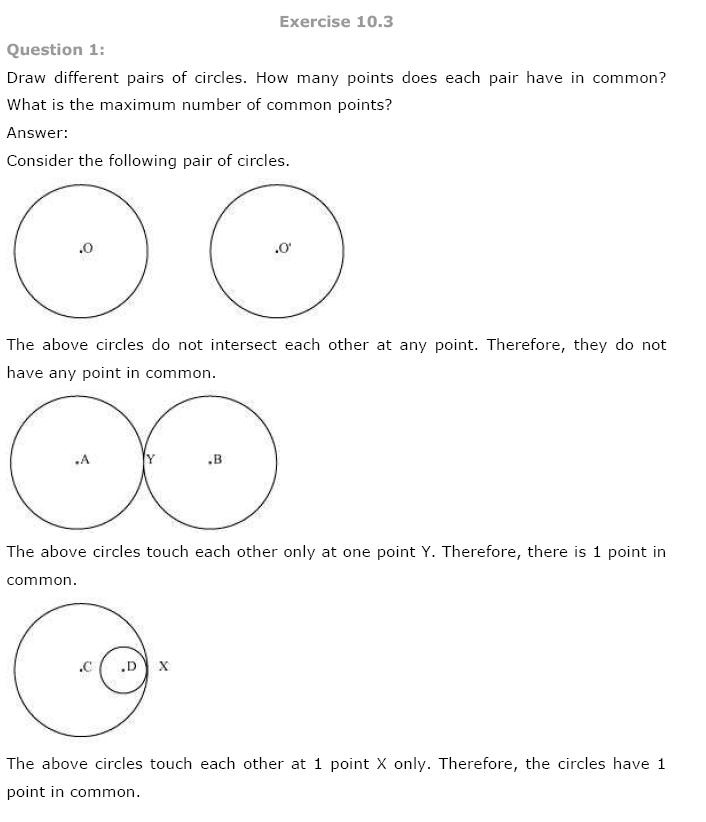 Circles NCERT Solutions 6