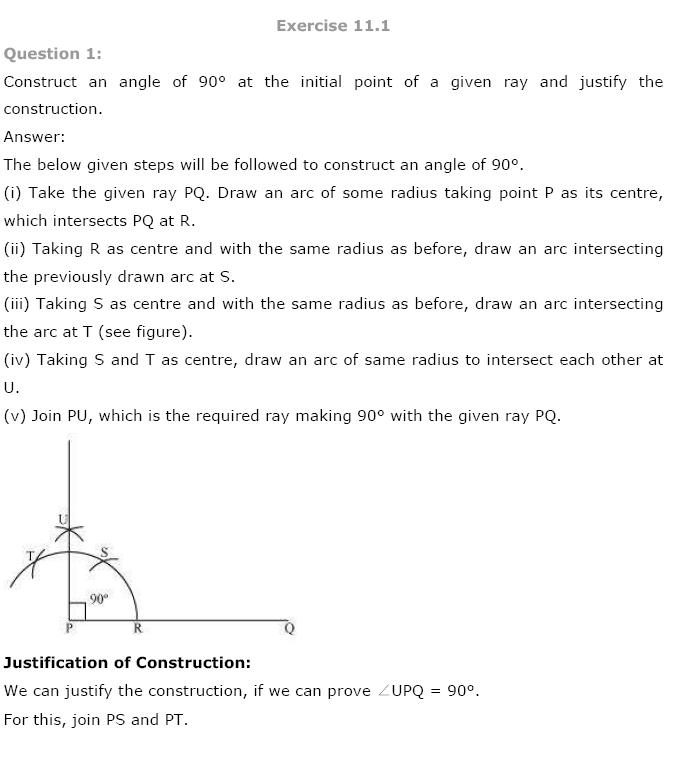 Geometric Constructions NCERT Solutions 1