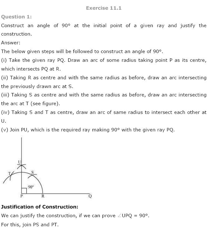 Geometric Constructions NCERT Solutions 1