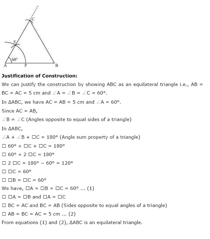 Geometric Constructions NCERT Solutions 10