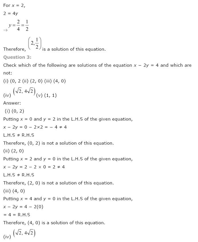 Linear Equations NCERT Solutions 5