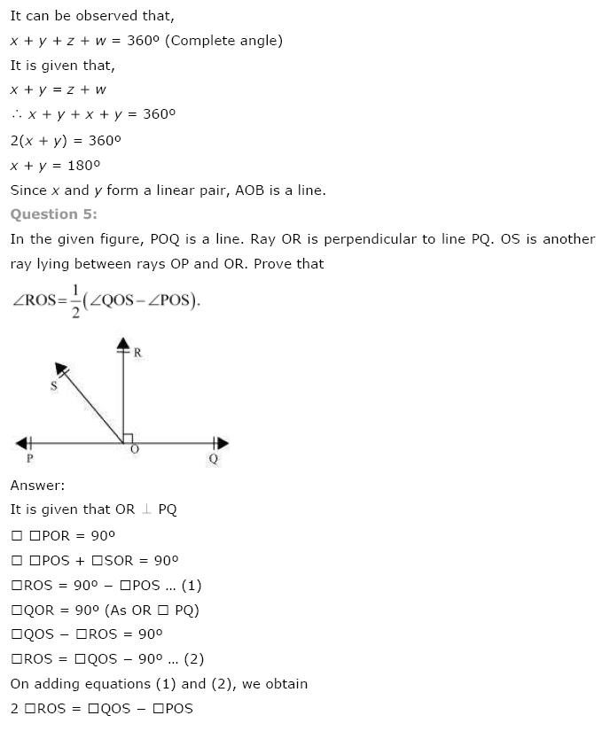 Lines And Angles NCERT Solutions 4
