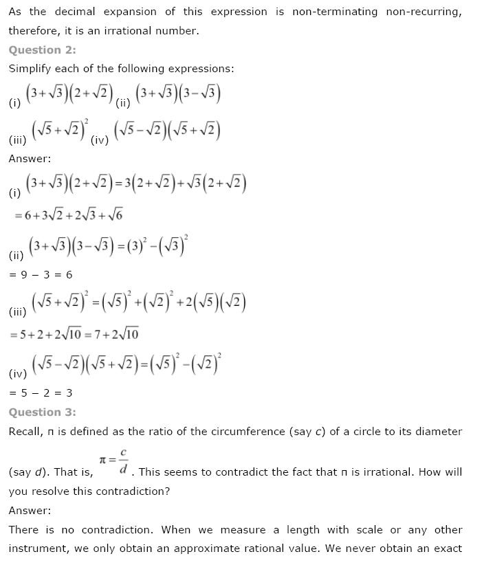 Number Systems NCERT Solutions 14
