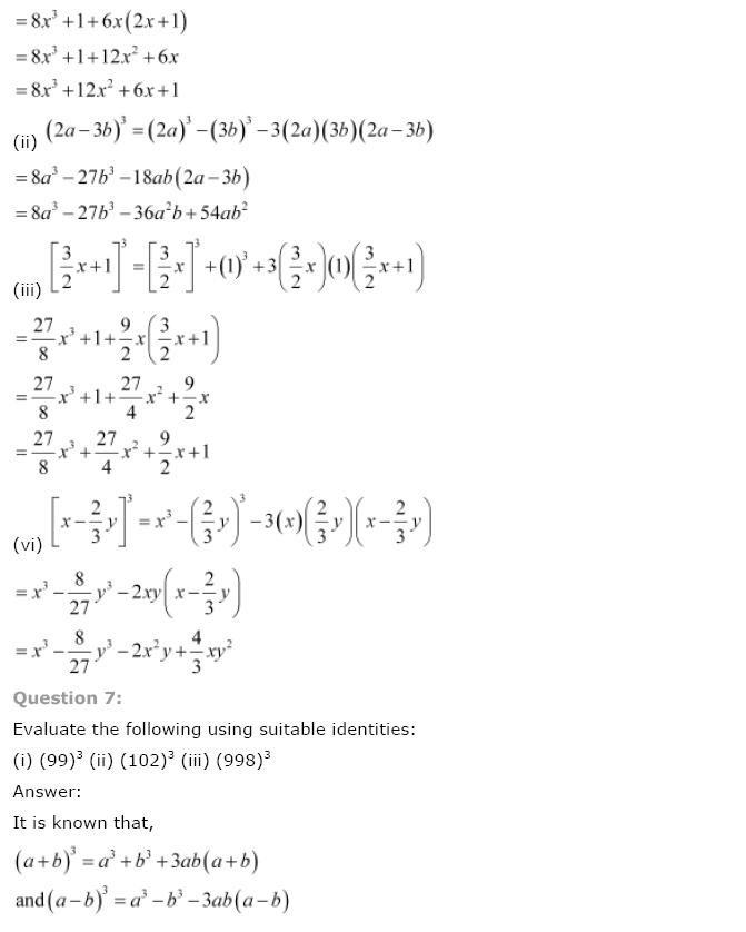 Polynomials, Class 9 Mathematics NCERT Solutions