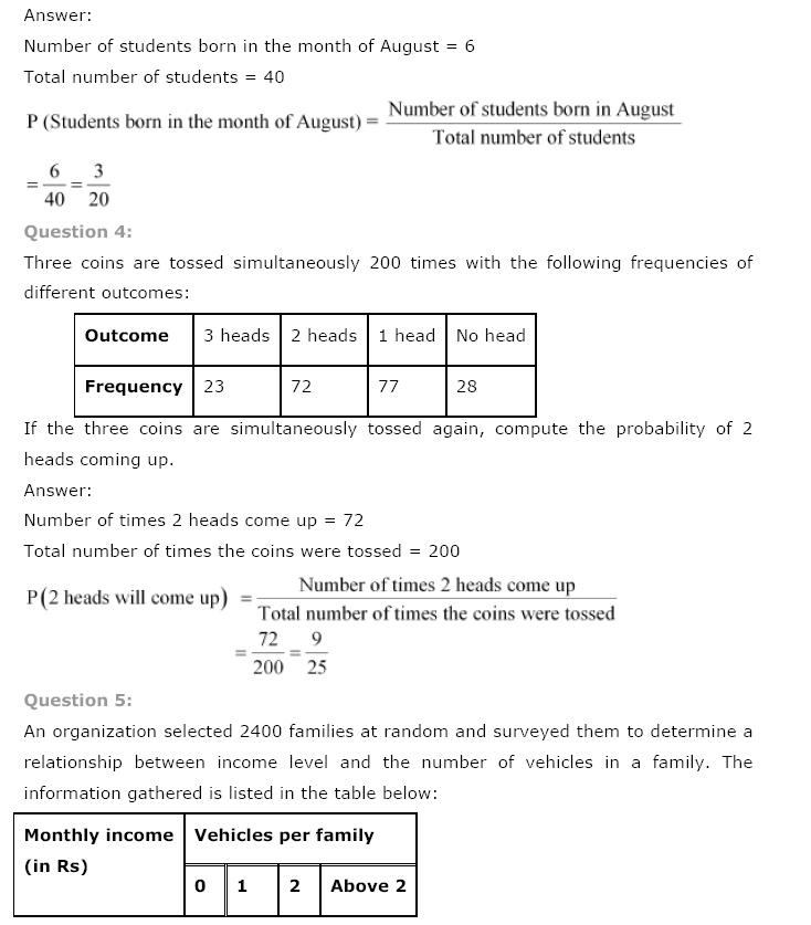 Probability NCERT Solutions 3