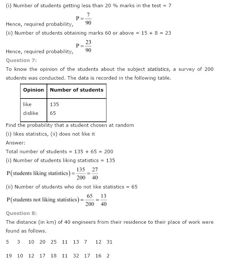 Probability NCERT Solutions 6