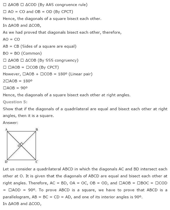 Quadrilaterals NCERT Solutions 4