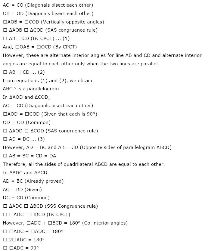 Quadrilaterals NCERT Solutions 5