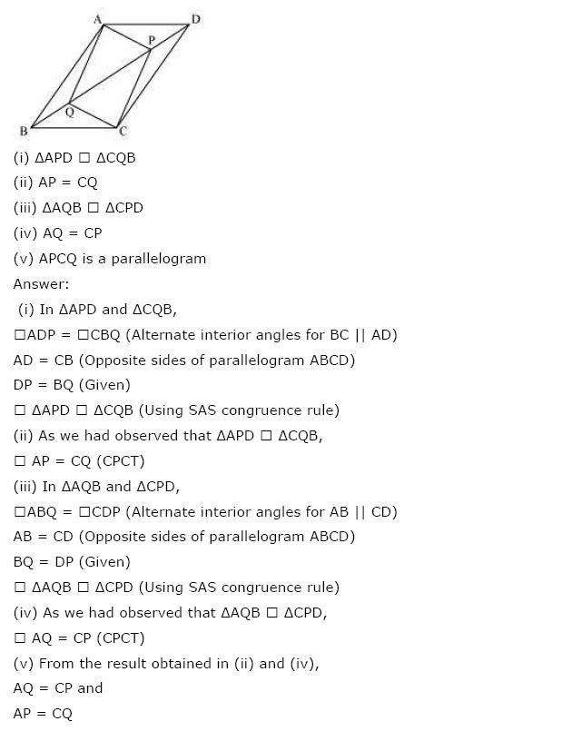 Quadrilaterals NCERT Solutions 9
