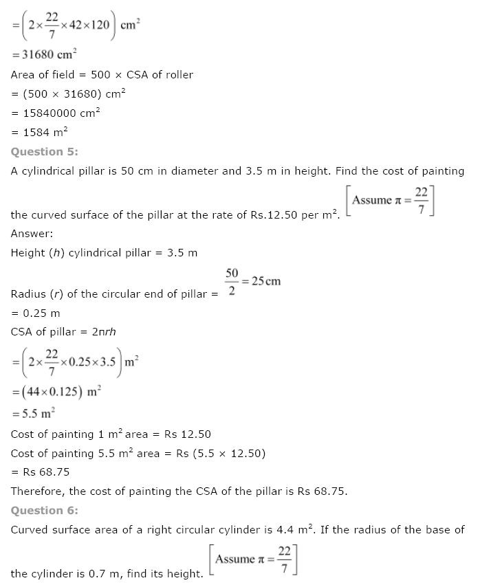 Surface Areas And Volumes NCERT Solutions 11