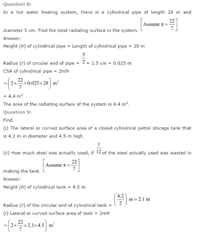 Surface Areas And Volumes NCERT Solutions 13