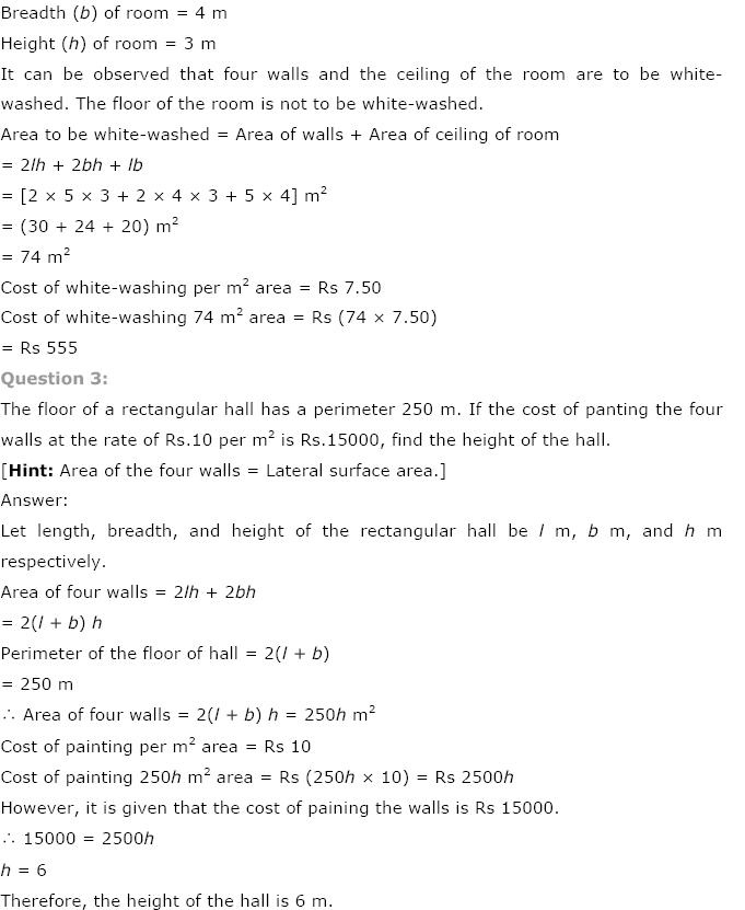 Surface Areas And Volumes NCERT Solutions 2