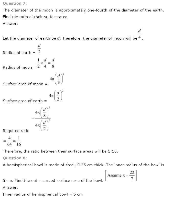 Surface Areas And Volumes NCERT Solutions 27