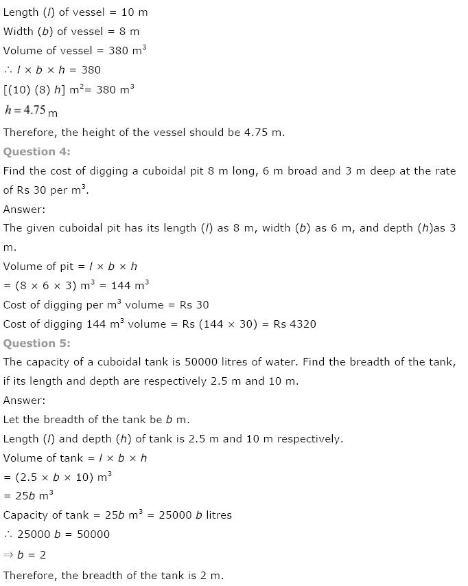 Surface Areas And Volumes NCERT Solutions 31