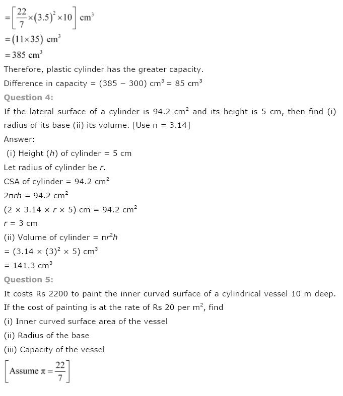 Surface Areas And Volumes NCERT Solutions 38