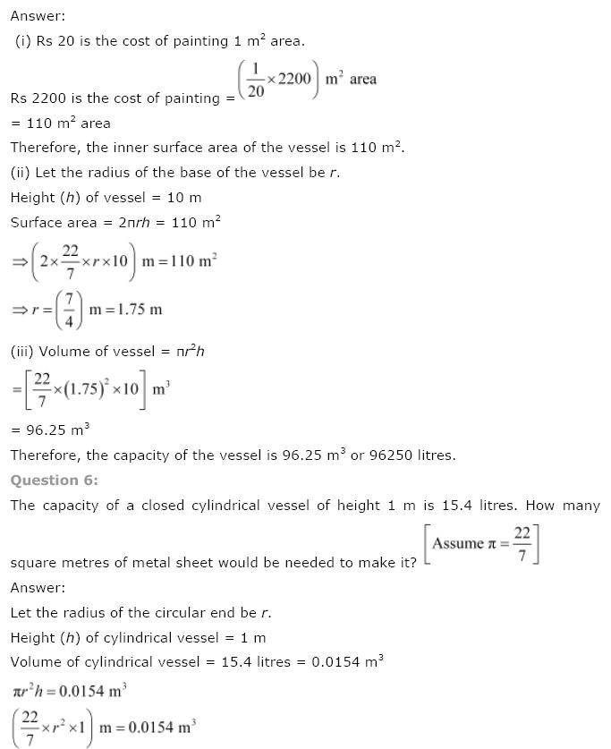 Surface Areas And Volumes NCERT Solutions 39