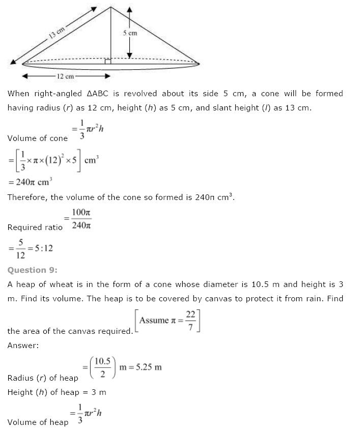 Surface Areas And Volumes NCERT Solutions 49