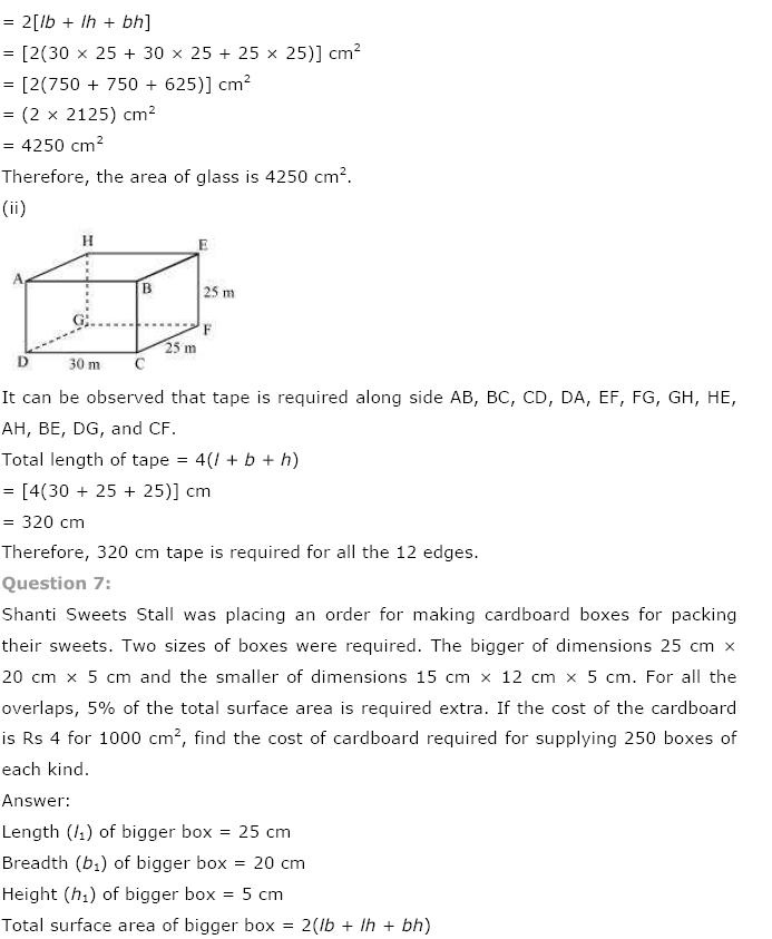 Surface Areas And Volumes NCERT Solutions 5