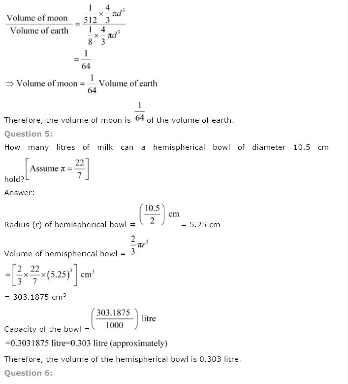 Surface Areas And Volumes NCERT Solutions 54