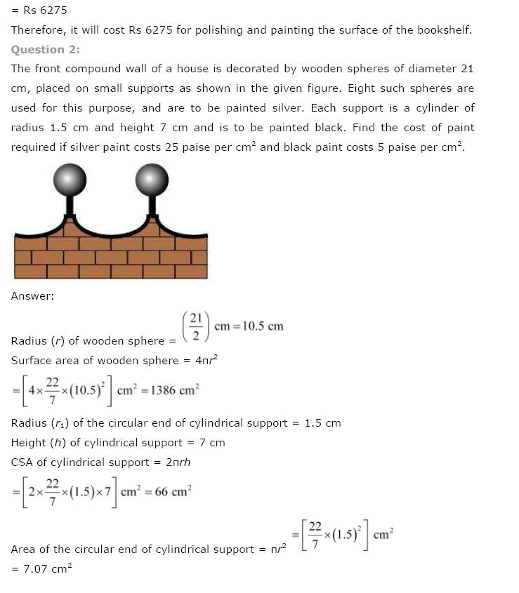 Surface Areas And Volumes NCERT Solutions 61