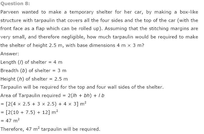Surface Areas And Volumes NCERT Solutions 7