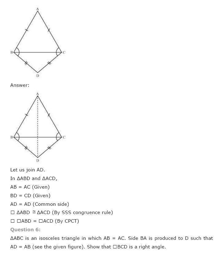 Triangles NCERT Solutions 10