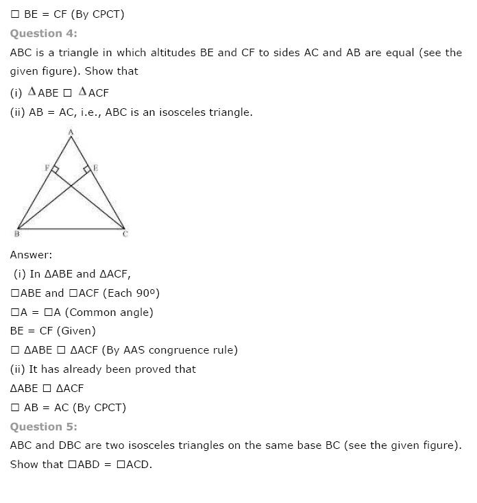 Triangles NCERT Solutions 9