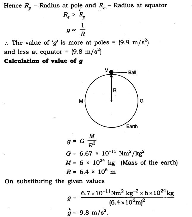Notes Class 9 Science Chapter 10 Gravitation